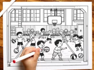 Dodgeball Coloring Page