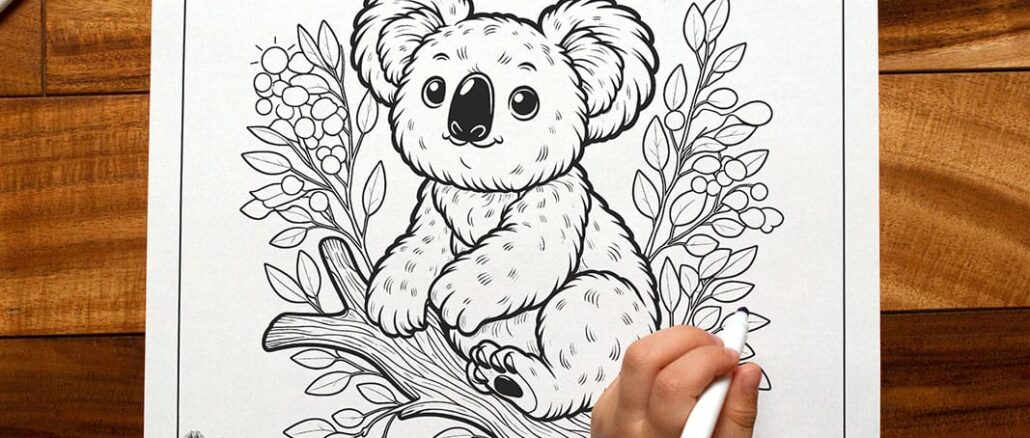 Koala coloring page