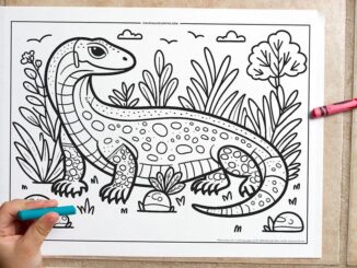 Komodo Dragon coloring page