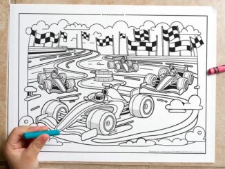 Racing Cars coloring page