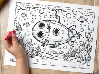 Submersible coloring page