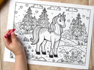Unicorn Coloring Page